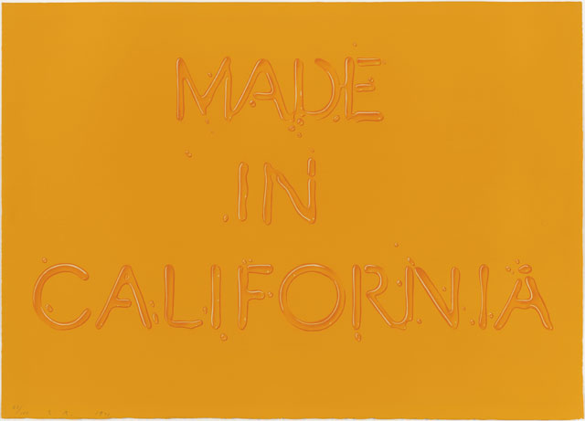 Edward Ruscha. Made in California, 1971. Colour lithograph. © Ed Ruscha. Reproduced by permission of the artist.