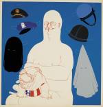 May Stevens. Big Daddy with Hats, 1971. Colour screenprint. © May Stevens. Reproduced by permission of the artist and Mary Ryan Gallery, New York.