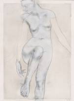 Godwin Bradbeer. White Woman. Drawing - Chinagraph, pastel dusk silver oxide on paper, 144 x 104 cm.