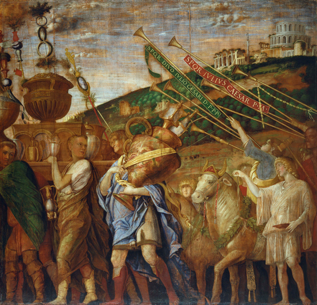 Andrea Mantegna. Triumph of Caesar: The Vase Bearers, c1484-92. Tempera on canvas, 269.5 x 280 cm. Royal Collection Trust / © Her Majesty Queen Elizabeth II 2017.