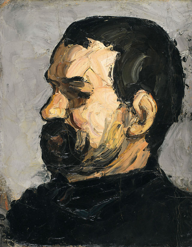 Paul Cézanne. Uncle Dominique in Profile, 1866-7. Lent by the Syndics of The Fitzwilliam Museum, Cambridge © The Provost and Scholars of King's College, Cambridge.