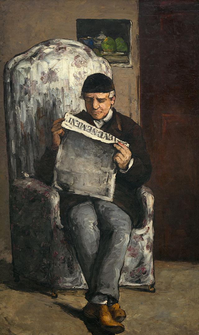 Paul Cézanne. The Artist's Father, Reading L'Evénement, 1866. National Gallery of Art, Washington, DC Collection of Mr and Mrs Paul Mellon