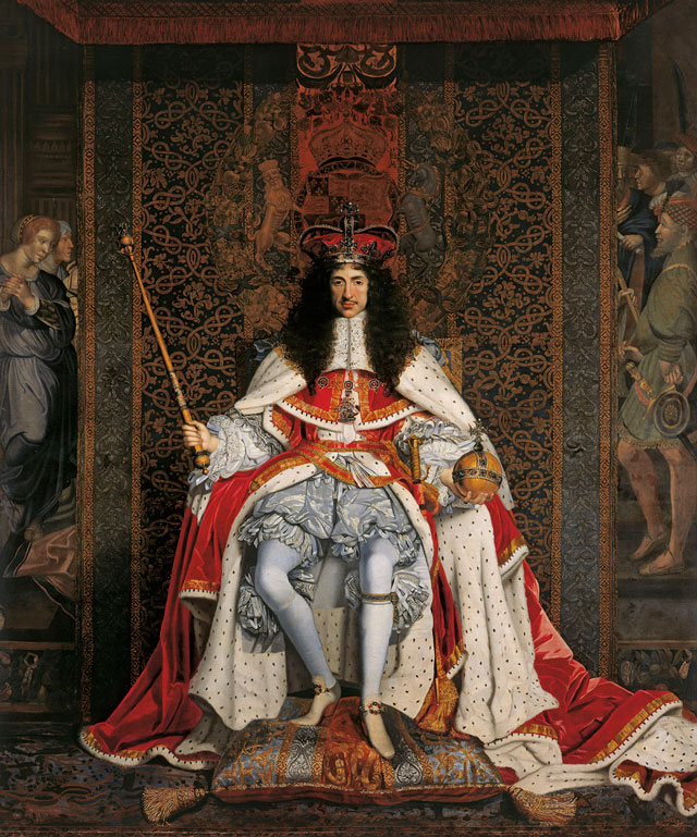 John Michael Wright, Charles II, c1676. Oil on canvas, 281.9 x 239.2 cm. Royal Collection Trust © Her Majesty Queen Elizabeth II.