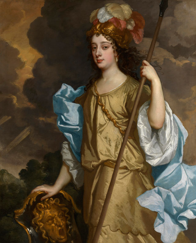 Sir Peter Lely, Barbara Villiers, Duchess of Cleveland, c1665.  Oil on canvas, 124.5 x 101. 4 cm. Royal Collection Trust © Her Majesty Queen Elizabeth II.