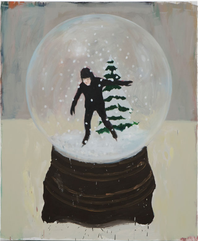 Enrique Martínez Celaya. Untitled (Snow Globe), 2017. Oil and wax on canvas, 72 x 60 in. © Enrique Martinez Celaya. Courtesy of the artist and Jack Shainman Gallery, New York.