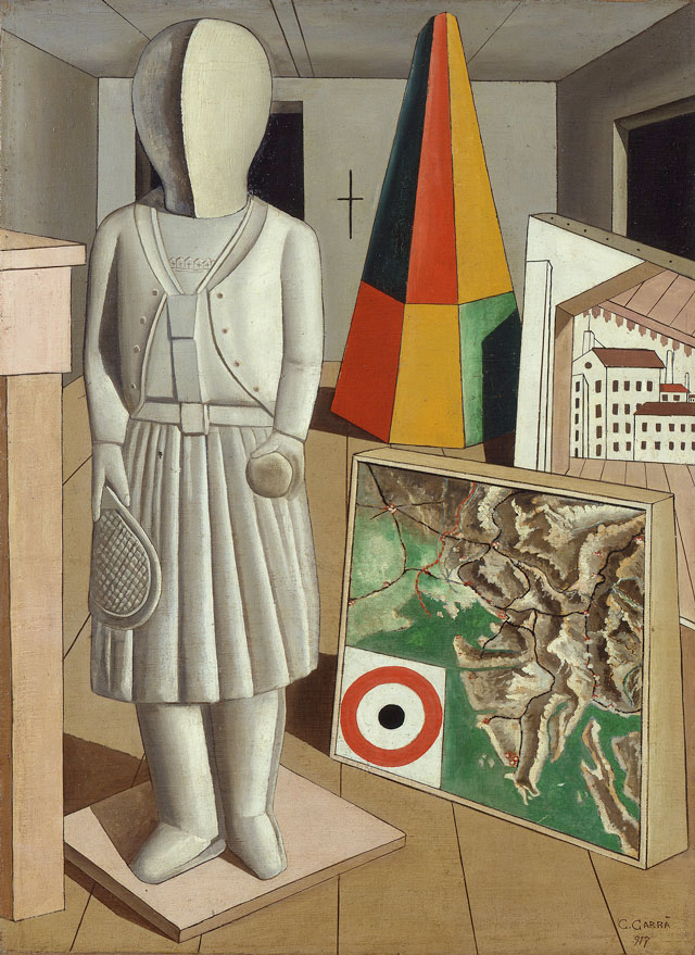 Carlo Carrà. The Metaphysical Muse, 1917. Oil on canvas, 90 x 66 cm. Courtesy: Pinacoteca di Brera, Milan.