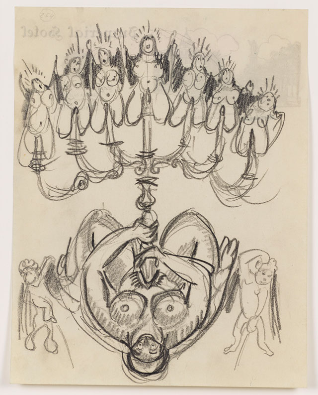 Sergei Eisenstein. Untitled, c1931. Graphite on paper, 10.67 x 8.31 in (27.1 x 21.1 cm). Private collection. Courtesy Alexander Gray Associates, New York and Matthew Stephenson, London.
