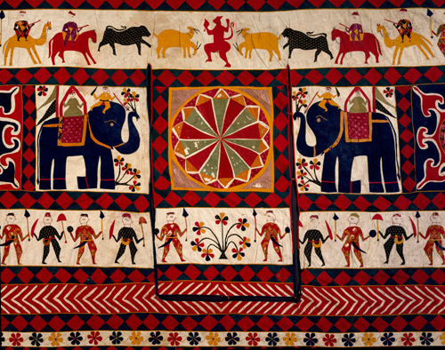 Wall hanging (detail), cotton appliqué, Gujarat, 20th century. Victoria and Albert Museum, London.
