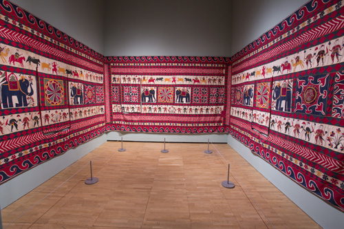 Installation view (2) of The Fabric of India at the V&A. © Victoria and Albert Museum, London.