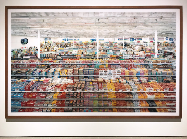 Andreas Gursky at Hayward Gallery 25 January – 22 April 2018. Installation view, 99 Cent, 1999 ( remastered 2009). Photograph: Martin Kennedy.
