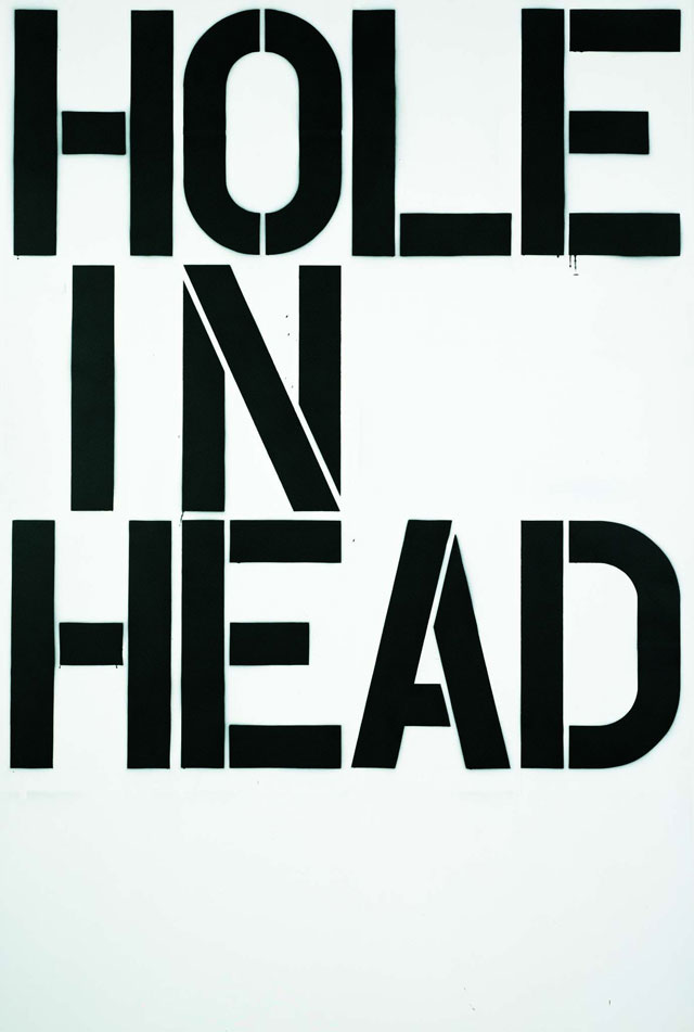 Christopher Wool. Head, 1992. Enamel on aluminium, 274 x 183 cm (107.8 x 72 in). Courtesy Astrup Fearnley Collection, Oslo, Norway.