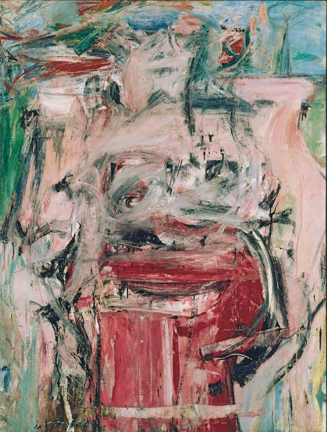 Willem de Kooning (American, 1904‒1997). Woman as Landscape, 1954‒5. Oil on canvas. Collection of Barney Ebsworth. © 2017 The Willem de Kooning Foundation/ Artists Rights Society (ARS), New York.