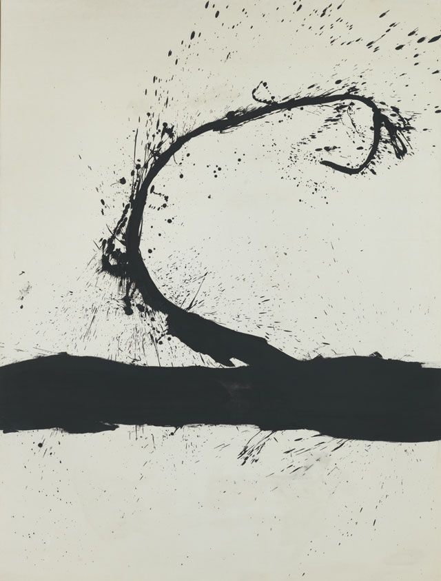 Robert Motherwell (American, 1915‒1991). Untitled, 1963. Oil on canvas. Honolulu Museum of Art, Gift of The Contemporary Museum, Honolulu, 2011, and purchased with funds given by Persis Corporation and gift of the Dedalus Foundation. Art © Dedalus Foundation/Licensed by VAGA, New York, NY.