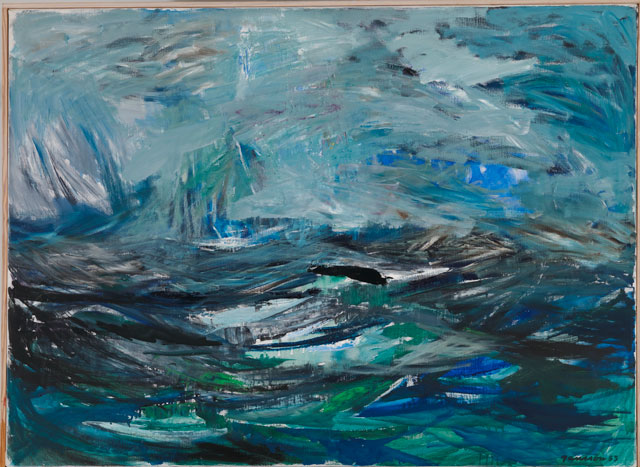 Tove Jansson. Abstract Sea, 1963. Oil, 73 x 100cm. Private collection. Photograph: Finnish National Gallery / Hannu Aaltonen.