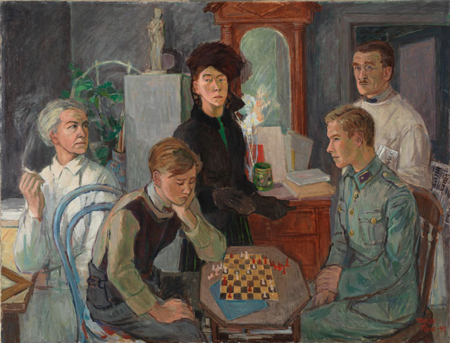 Tove Jansson. Family, 1942. Oil, 89 x 116 cm. Private collection. Photograph: Finnish National Gallery / Hannu Aaltonen.