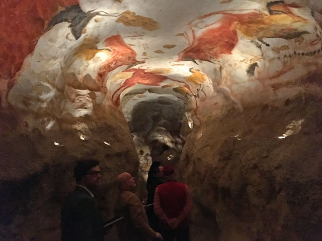 Inside the cave: despite being simulations, the experience of the architecture and paintings is breathtaking. Photograph: Veronica Simpson.