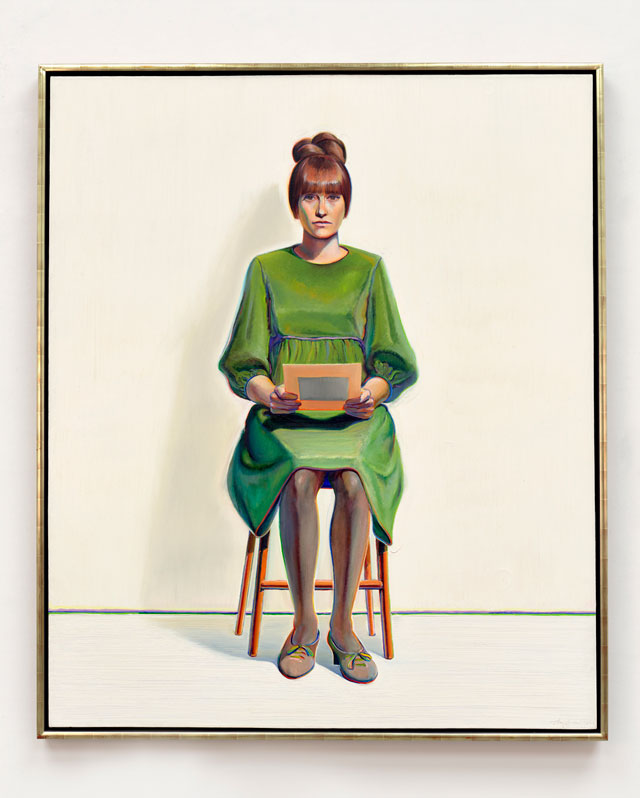 Wayne Thiebaud. Green Dress, 1966/2017. Oil on canvas, 72 x 60 in (182.9 x 152.4 cm). © Wayne Thiebaud/DACS, London/VAGA, New York 2017.