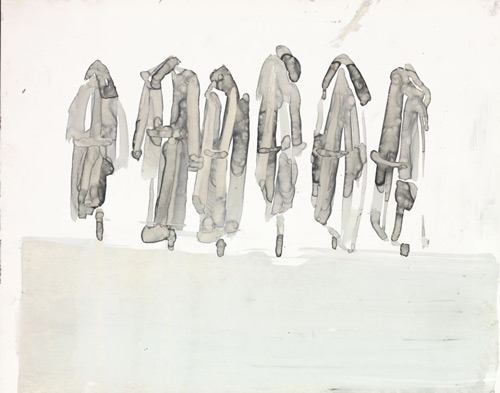 Canan Tolon. Futur imparfait, 1986–99. Ink on Mylar, 27.9 x 35.6 cm (11 x 14 in). The British Museum 2013. Funded by the Contemporary and Modern Middle East Art Acquisitions group (CaMMEA) and SAHA – Supporting Contemporary Art from Turkey.