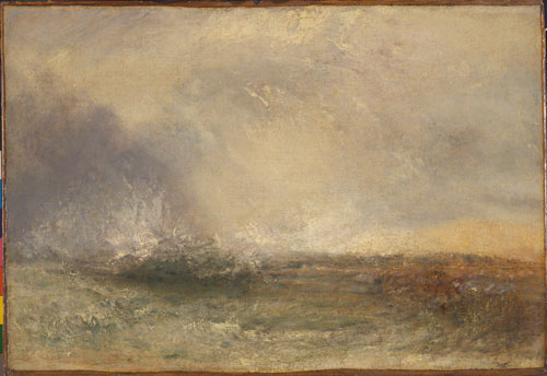 JMW Turner. Stormy Sea Breaking on a Shore, 1840-45. Yale Center for British Art, Paul Mellon Collection.