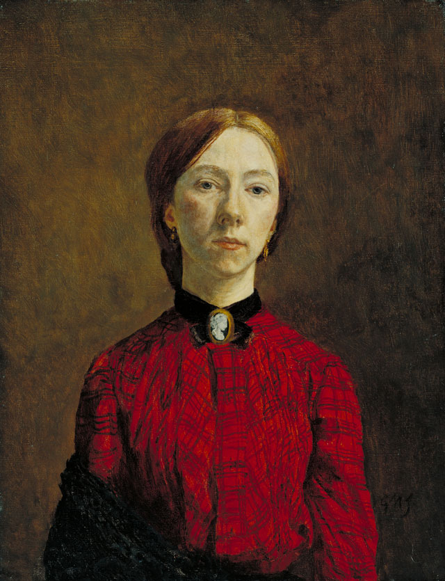 Gwen John. Self-Portrait, 1902. Oil on canvas, 44.8 x 34.9 cm. Tate.