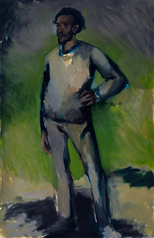 Lynette Yiadom-Boakye. 9am Jerez de la Frontera, 2010. Oil on canvas, 203.83 x 133.98 cm. Collection of Noel Kirnon and Michael Paley. Courtesy Corv-Mora, London and Jack Shainman Gallery, New York.
